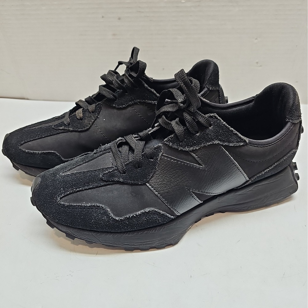 Size 9.5 - New Balance 327 Triple Black Mens Sneakers MS327LX1